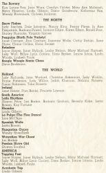 May, 1951 Future Bomber Dancers Program