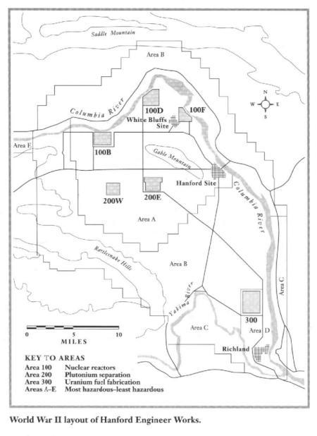 AREAS map